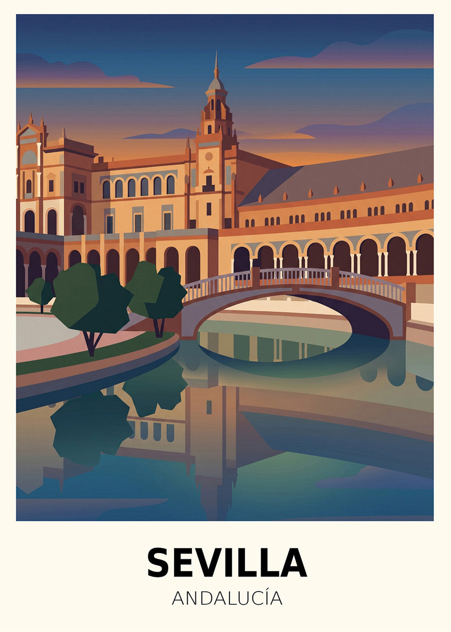 Cuadro Plaza España de Sevilla - Poster