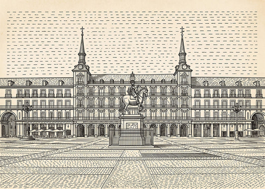 Cuadro Plaza Mayor de Madrid - Beige