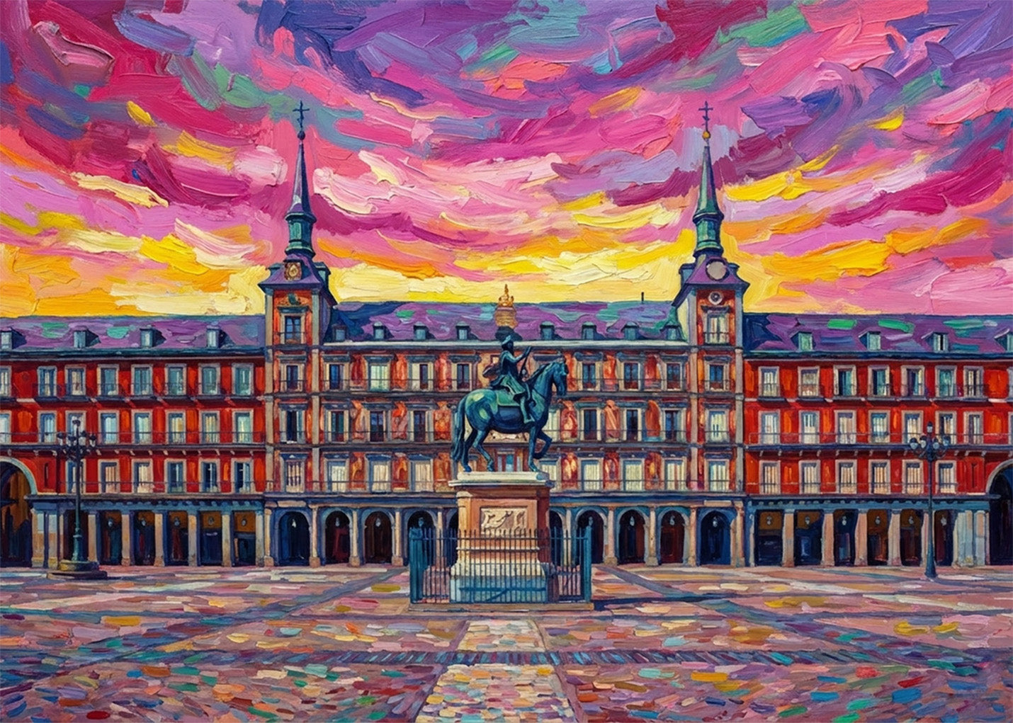 Cuadro Plaza Mayor de Madrid - Fauvismo