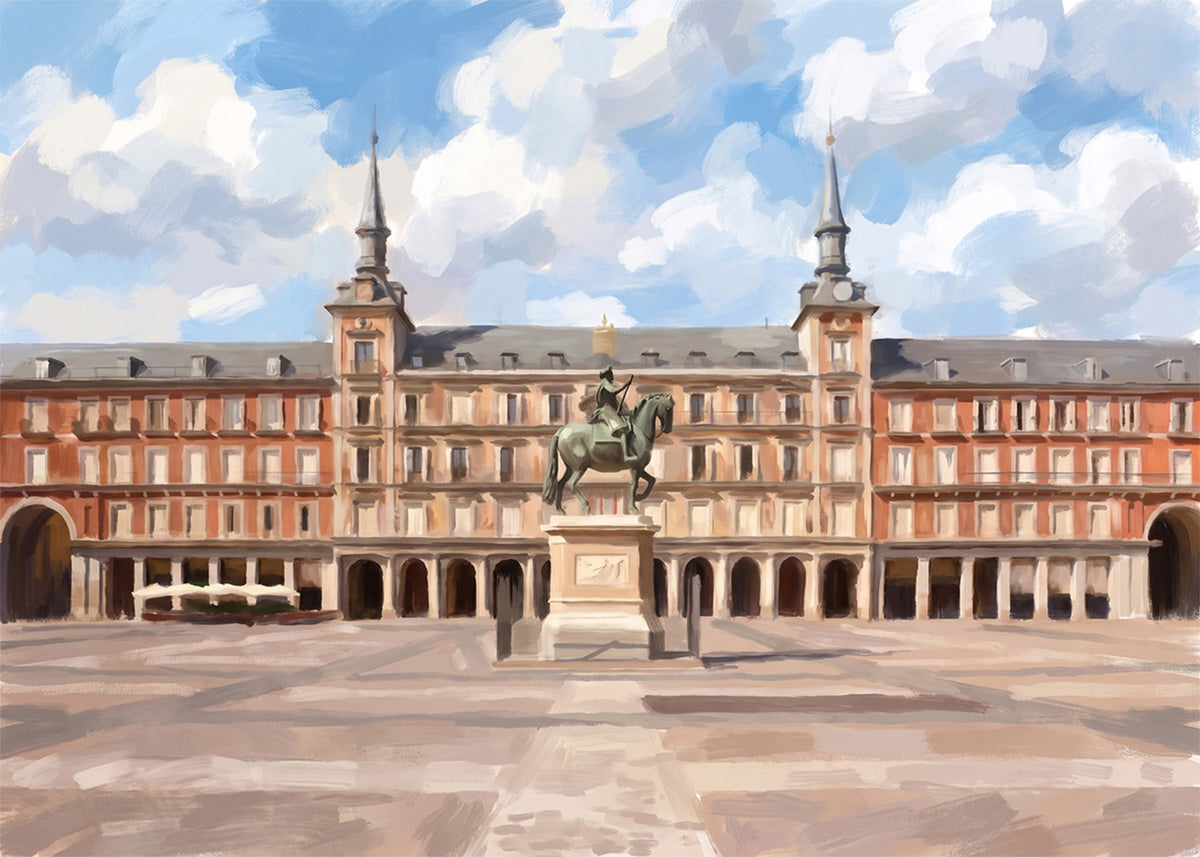 Cuadro Plaza Mayor de Madrid - Gouache