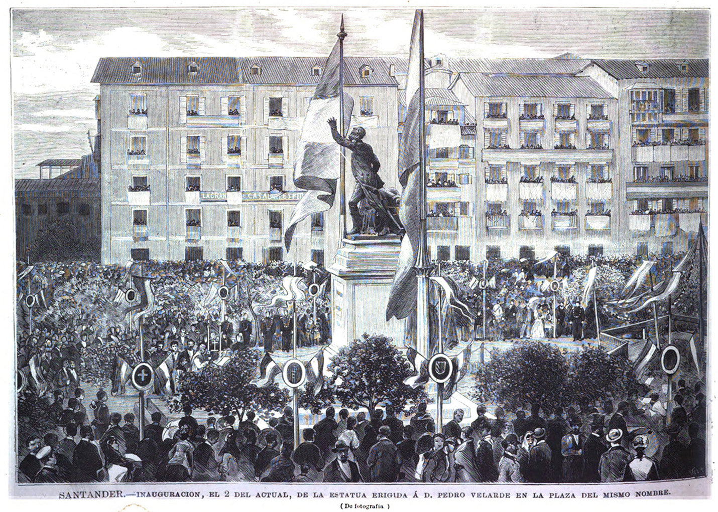 Cuadro Plaza Porticada en 1880 (CC Eugenio Vela)