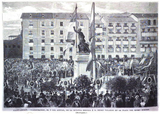 Cuadro Plaza Porticada en 1880 (CC Eugenio Vela)