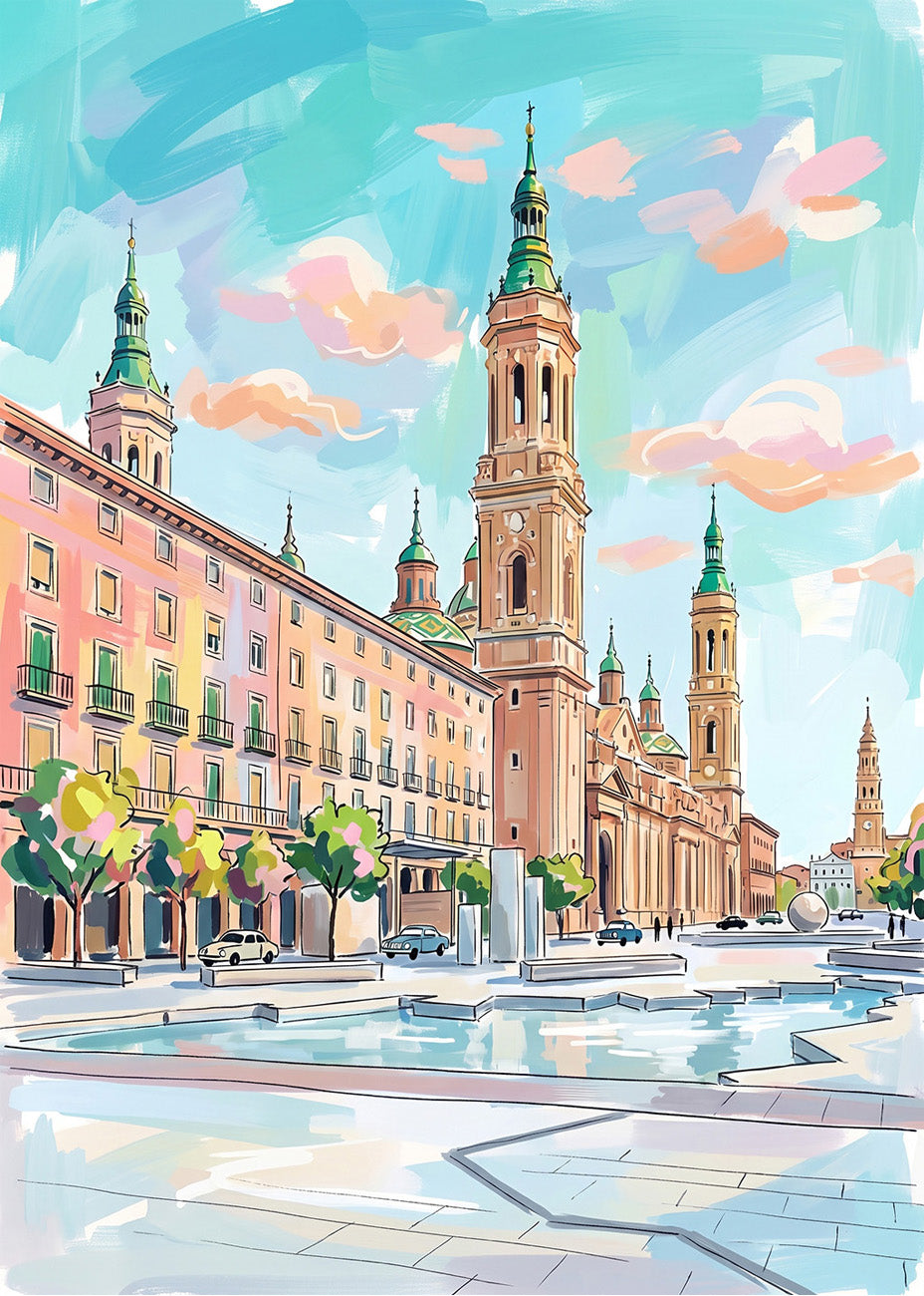 Cuadro Plaza del Pilar Zaragoza - Soft