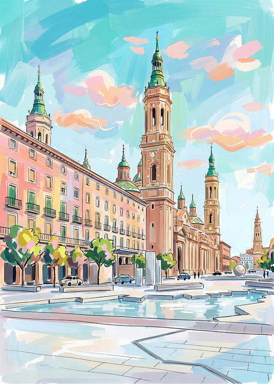 Cuadro Plaza del Pilar Zaragoza - Soft
