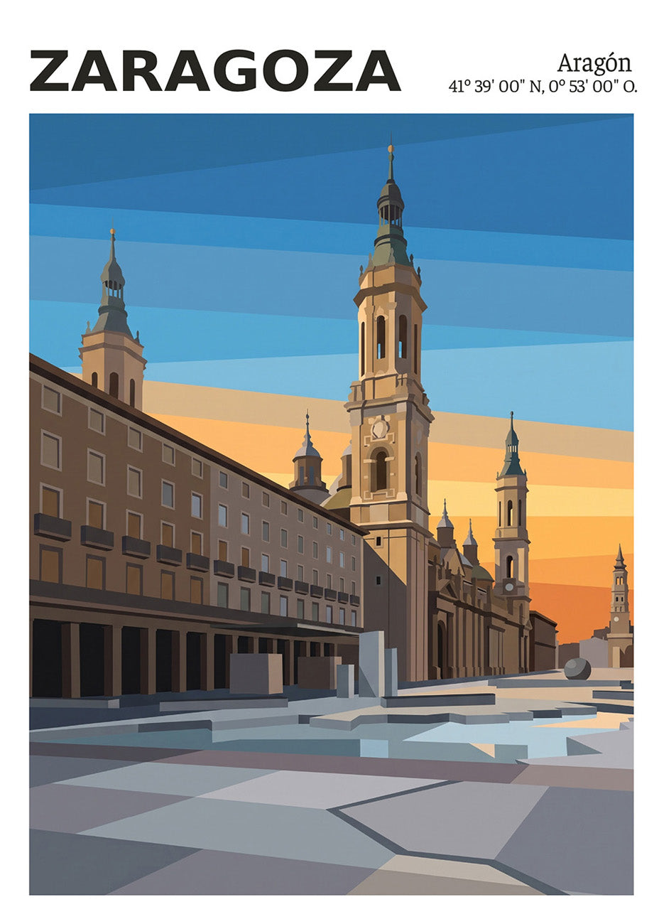 Cuadro Plaza del Pilar de Zaragoza - Coord