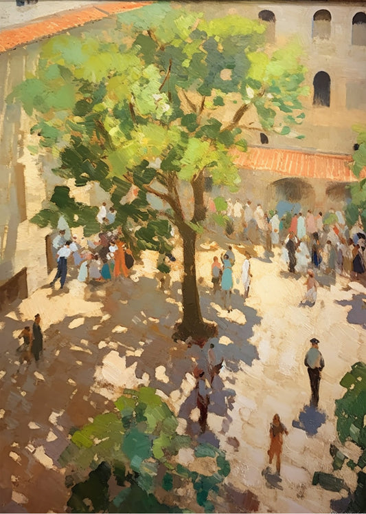 Cuadro ​Plaza de aquellos años