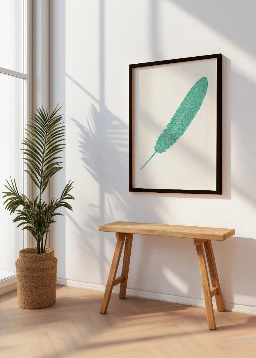 Cuadro Pluma verde