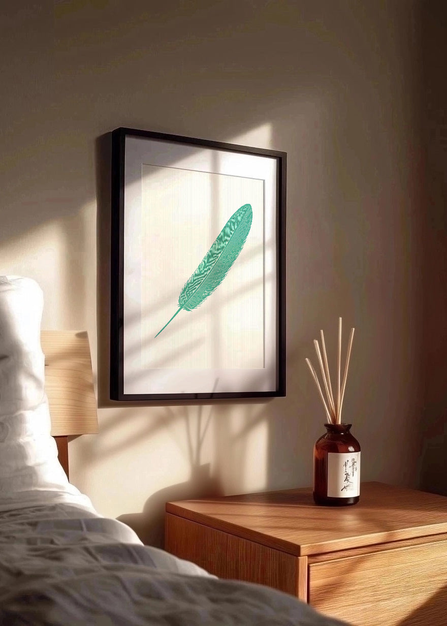 Cuadro Pluma verde