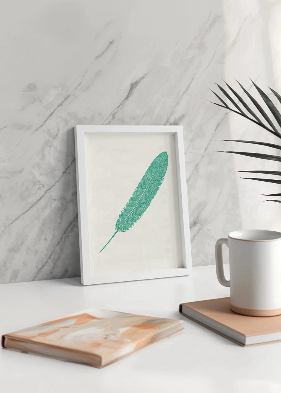 Cuadro Pluma verde