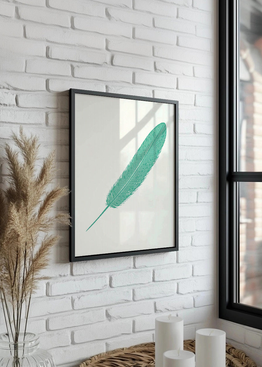 Cuadro Pluma verde