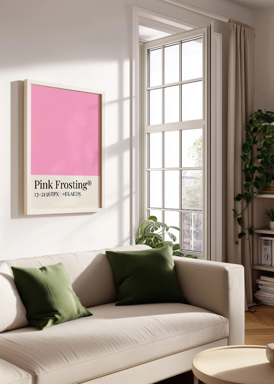 Cuadro Poster rosa glaseado