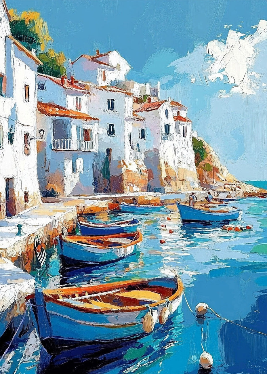 Cuadro ​Pueblo mediterráneo
