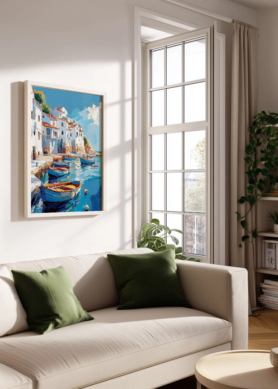 Cuadro ​Pueblo mediterráneo