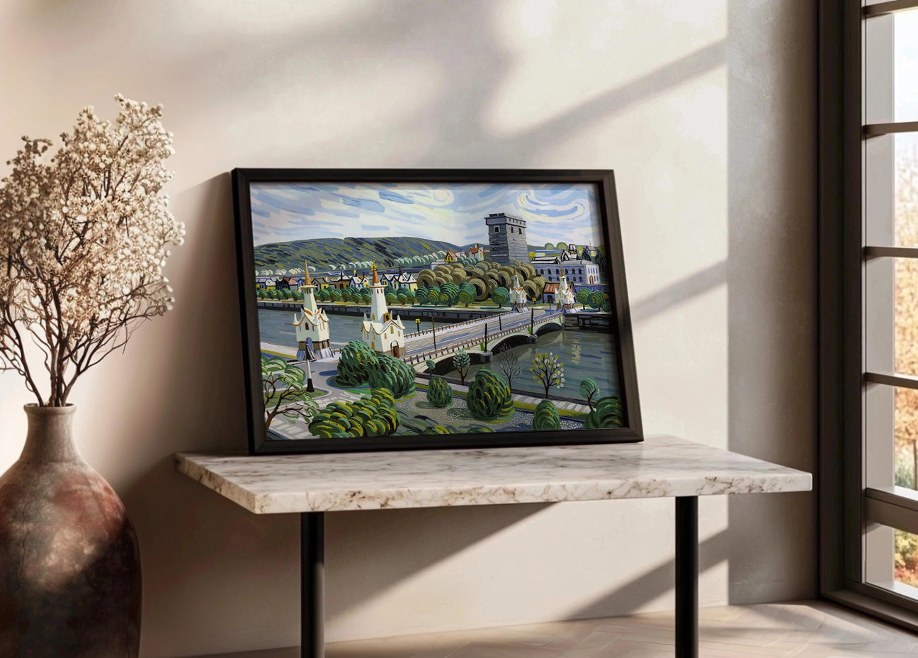 Cuadro Puente de María Cristina estilo Van Gogh