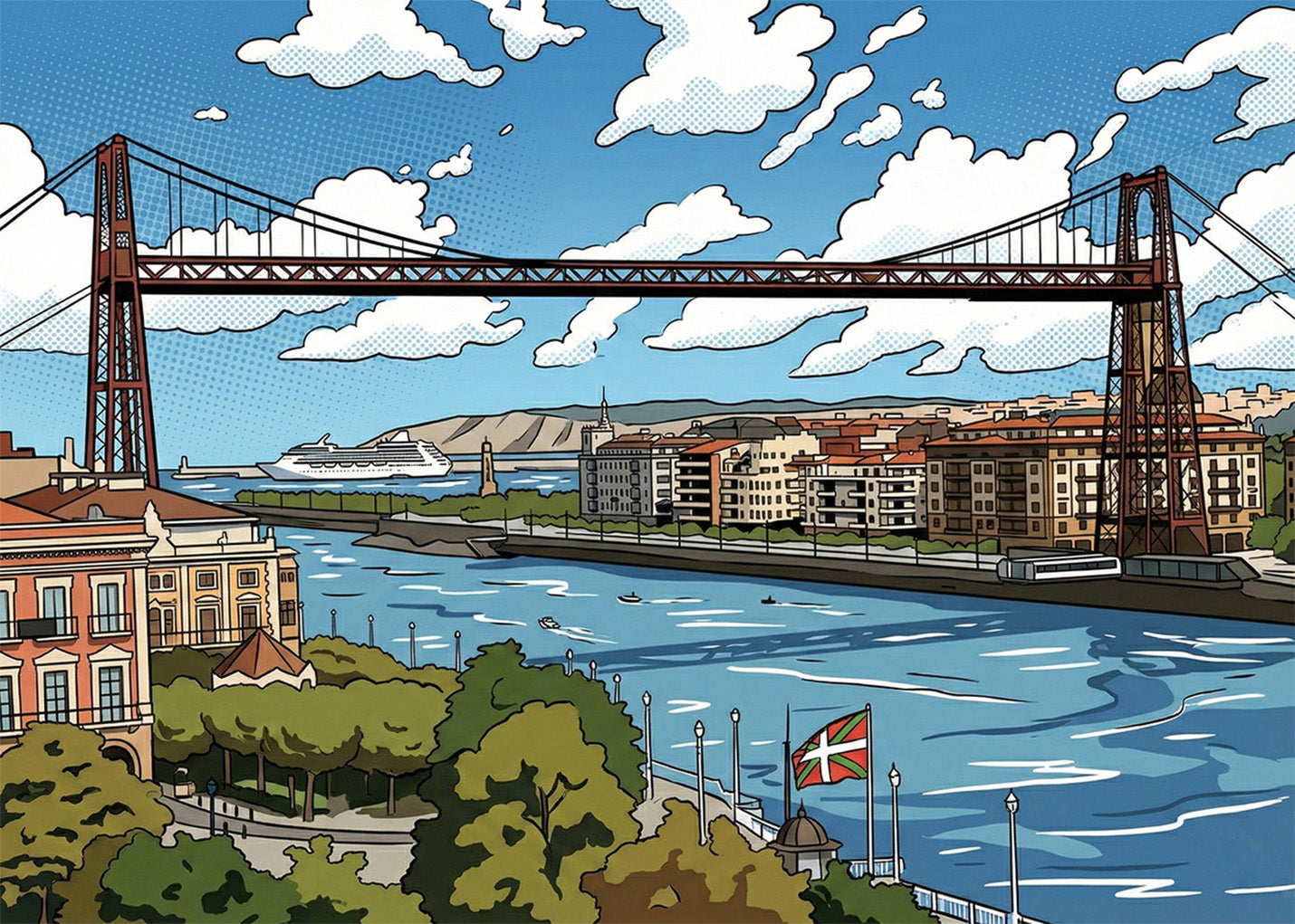 Cuadro Puente de Vizcaya - Cómic