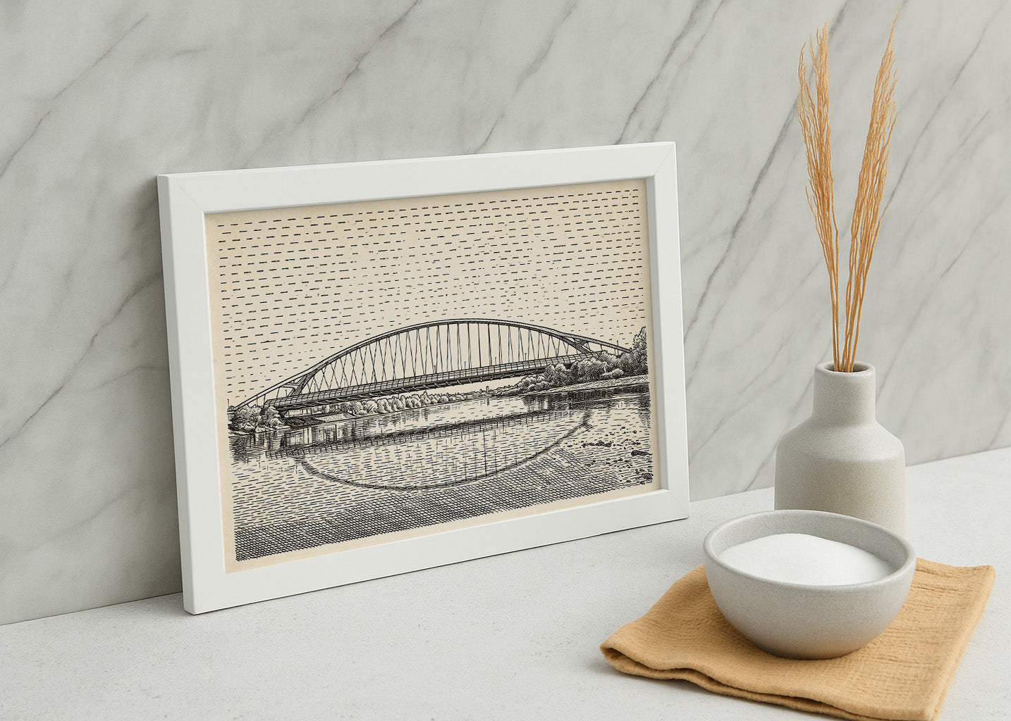 Cuadro Puente del Ebro Zaragoza - Minimalista