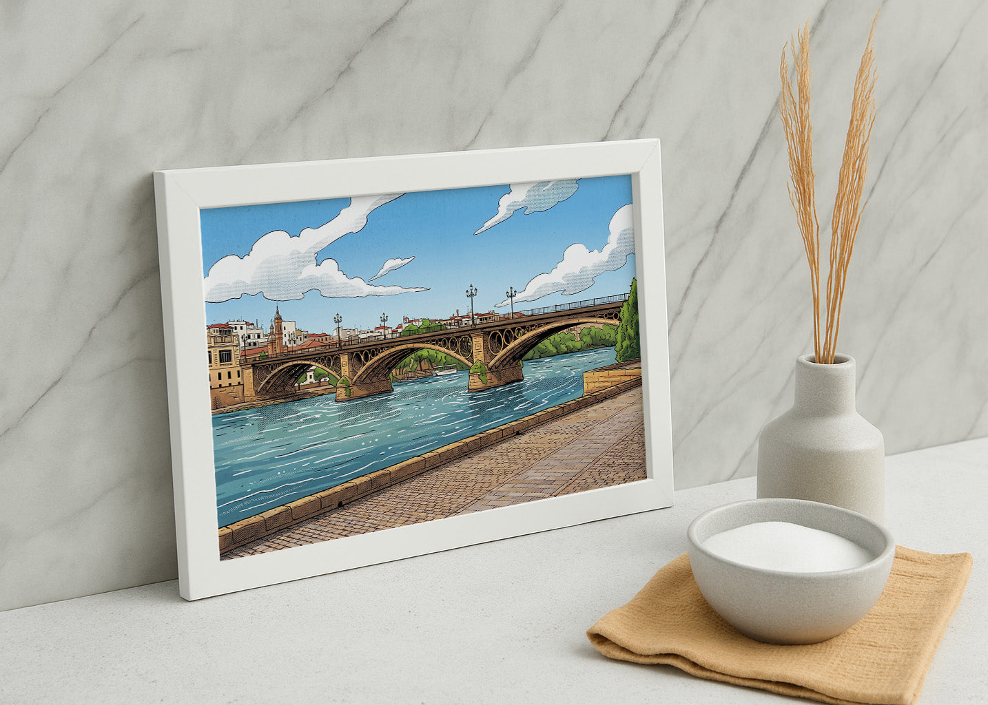 Cuadro Puente del Guadalquivir Sevilla - Cómic