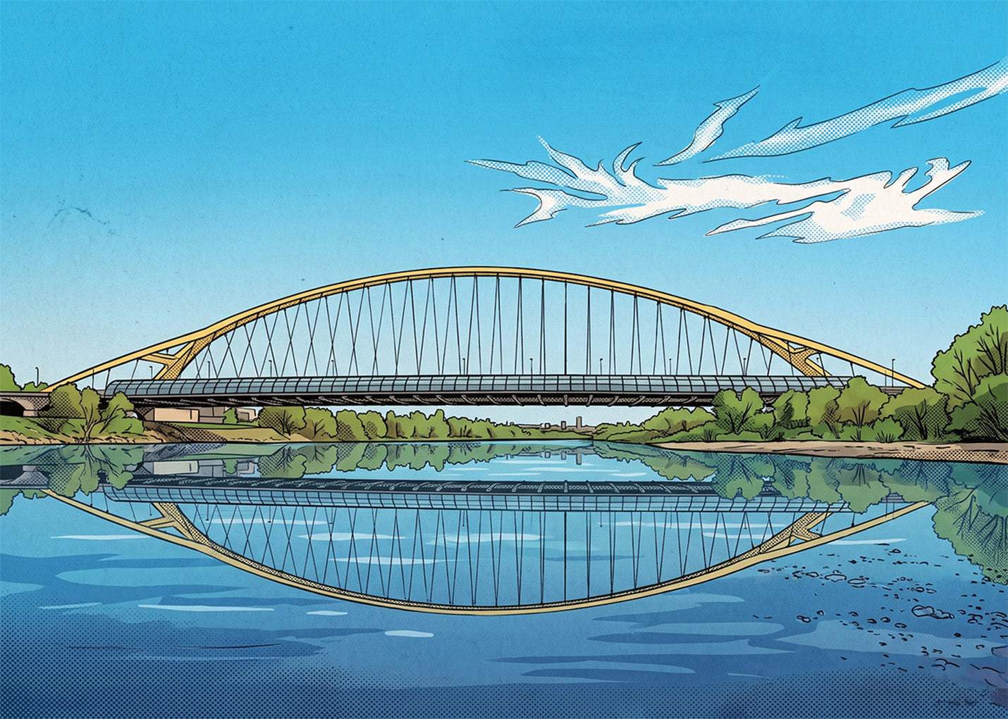 Cuadro Puente del Tercer Milenio - Cómic