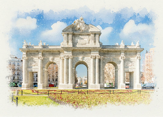 Cuadro Puerta de Alcalá - Acuarela