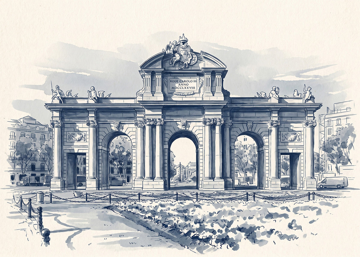 Cuadro Puerta de Alcalá - Azul