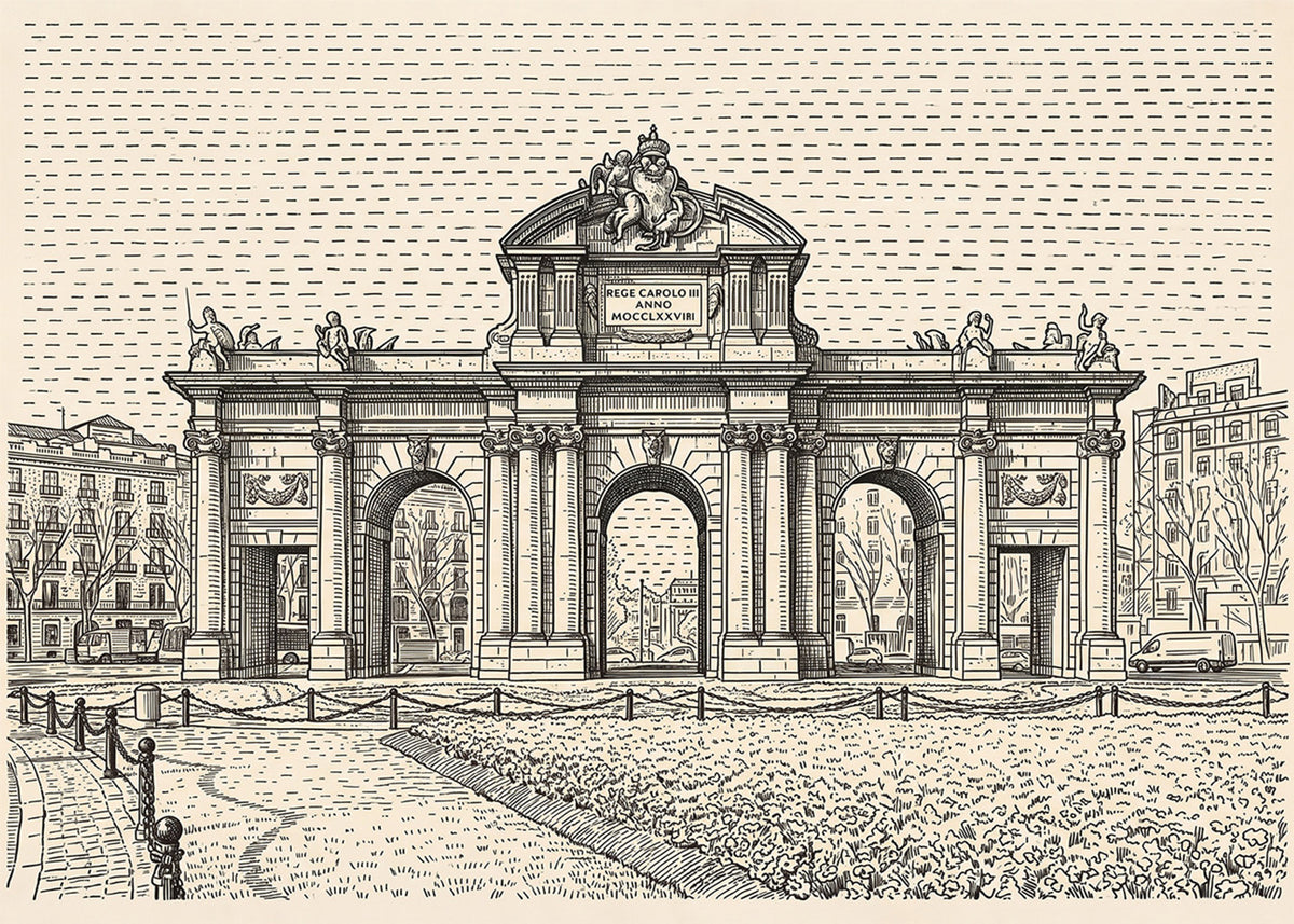 Cuadro Puerta de Alcalá - Beige