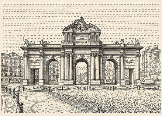 Cuadro Puerta de Alcalá - Beige