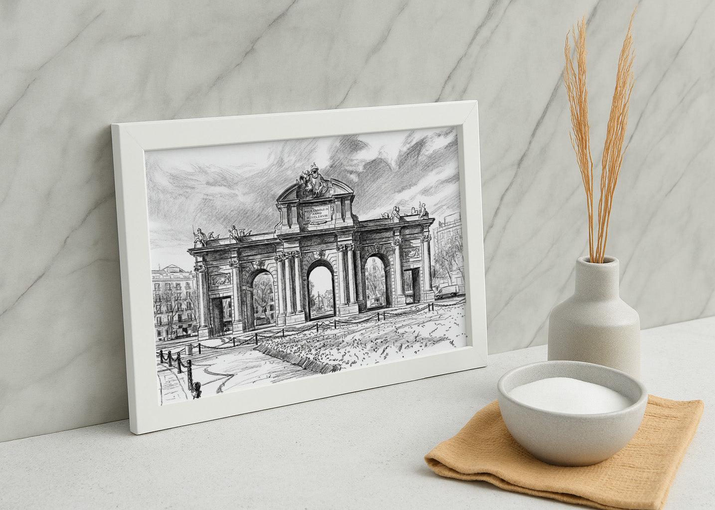 Cuadro Puerta de Alcalá estilo lápiz