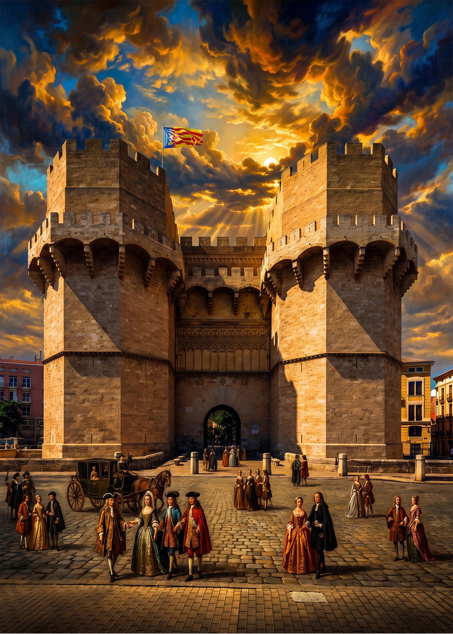 Cuadro Puerta de Serranos estilo barroco