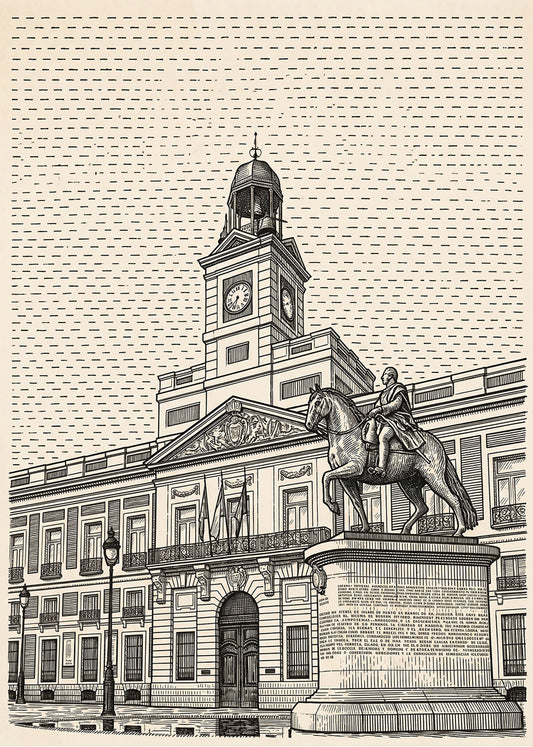 Cuadro Puerta del Sol Carlos III - Beige
