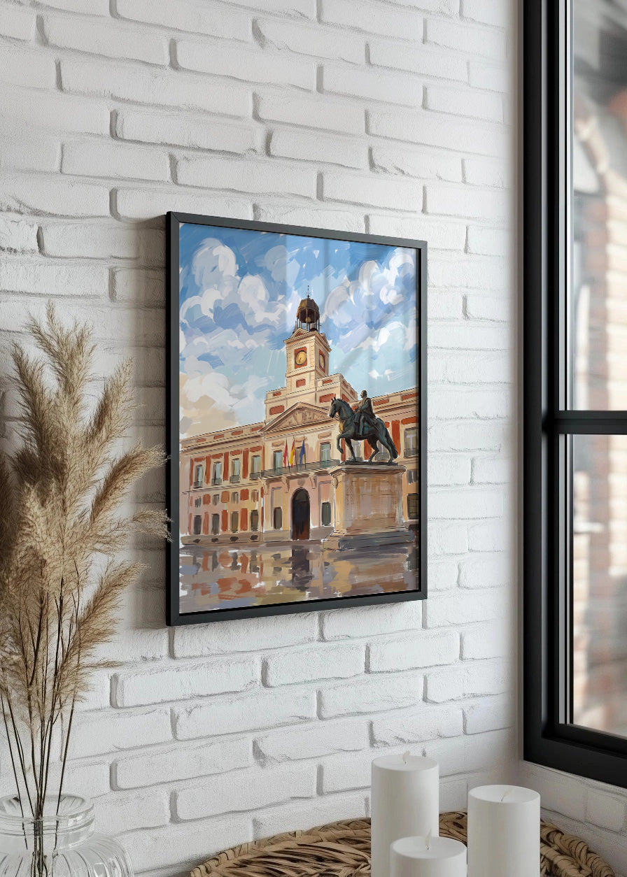 Cuadro Puerta del Sol Carlos III - Gouache
