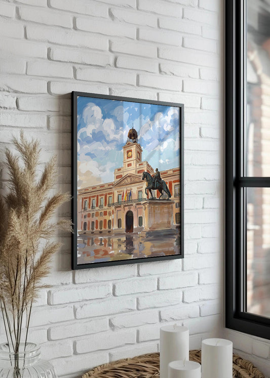 Cuadro Puerta del Sol Carlos III - Gouache