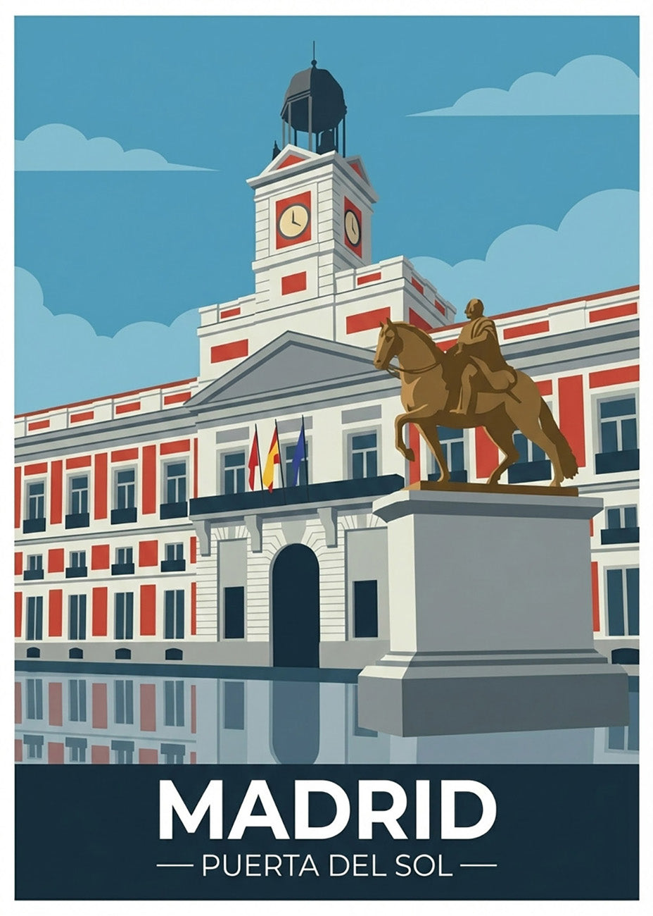Cuadro Puerta del Sol de Madrid - Flat