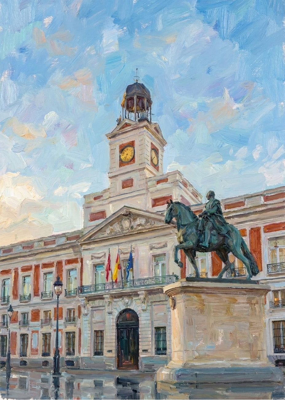 Cuadro Puerta del Sol y Carlos III - Impresionista