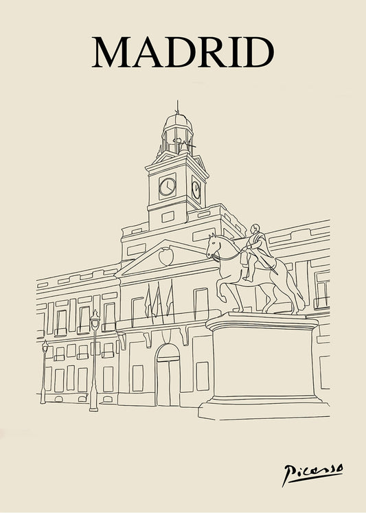 Puerta del Sol y Carlos III estilo Picasso