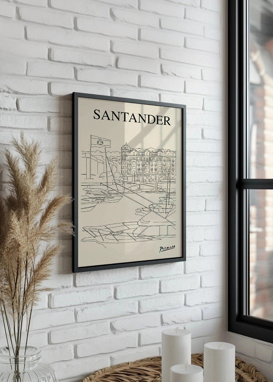 Puerto Chico de Santander dans le style de Picasso