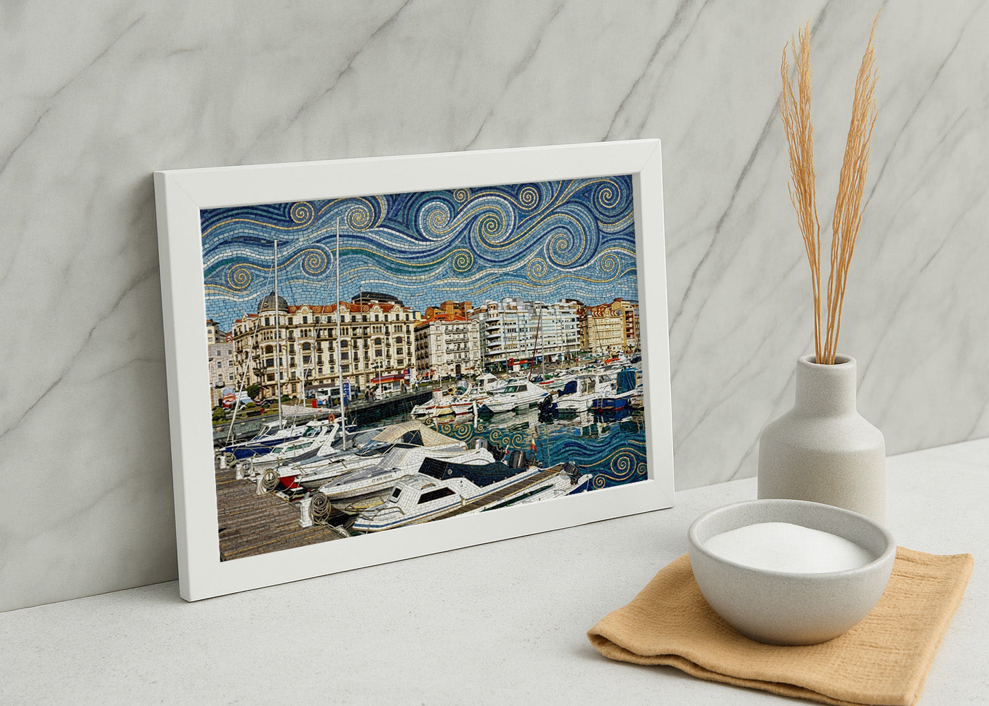 Cuadro Puerto Chico - Art Nouveau