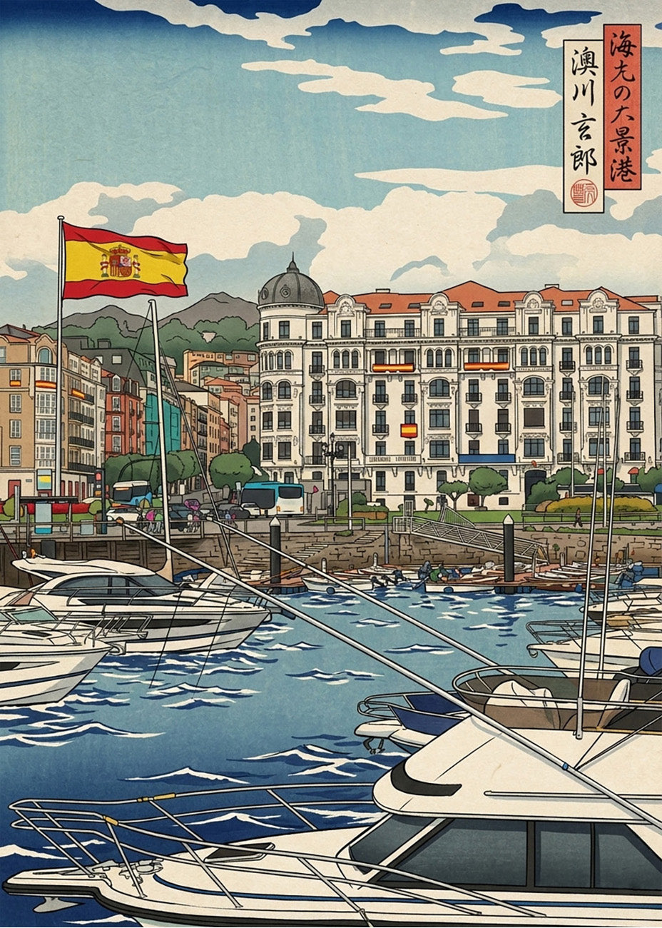 Cuadro Puerto Chico de Santander - Japonés