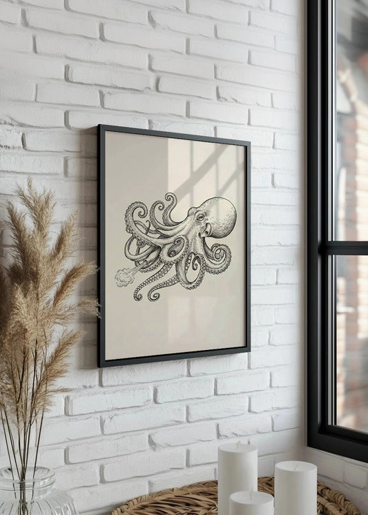 Cuadro Pulpo - Arte sencillo