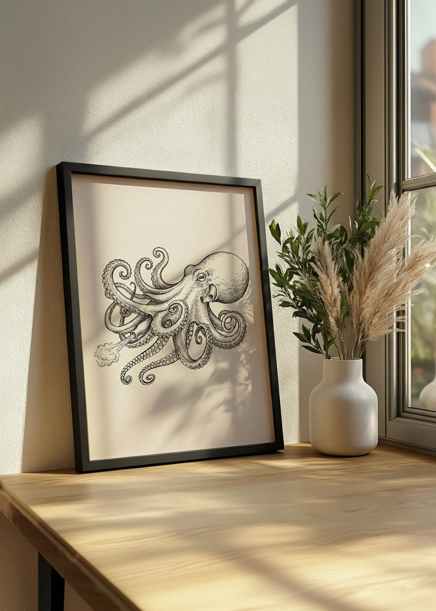 Cuadro Pulpo - Arte sencillo