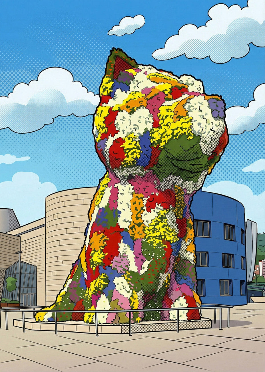 Cuadro Puppy Guggenheim - Cómic