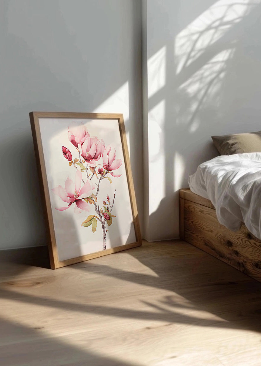 Cuadro ​Rama de pétalos rosas