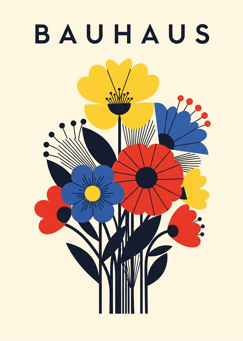 Cuadro Ramo de Flores Bauhaus