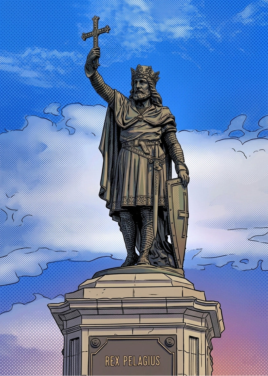 Cuadro Rey Pelayo en Gijón - Cómic