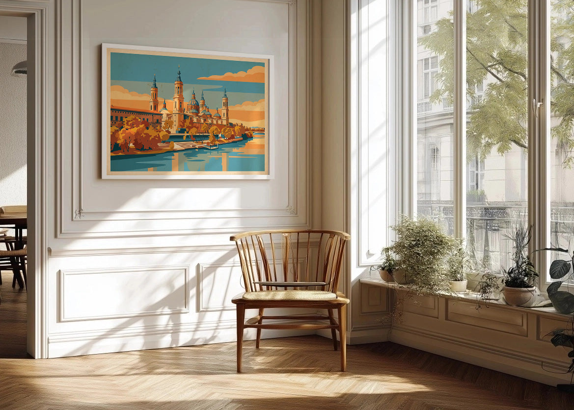 Cuadro Río Ebro y El Pilar de Zaragoza