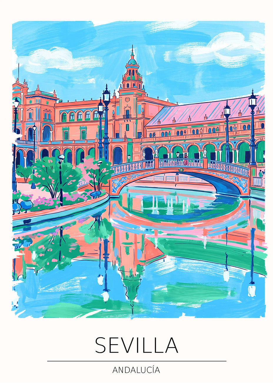 Cuadro Río  de Plaza España de Sevilla - Soft