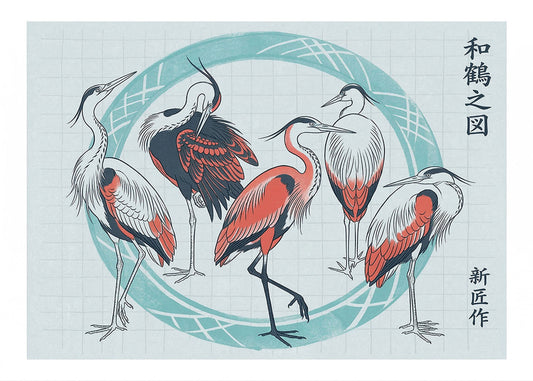 Cuadro Ritual de garzas