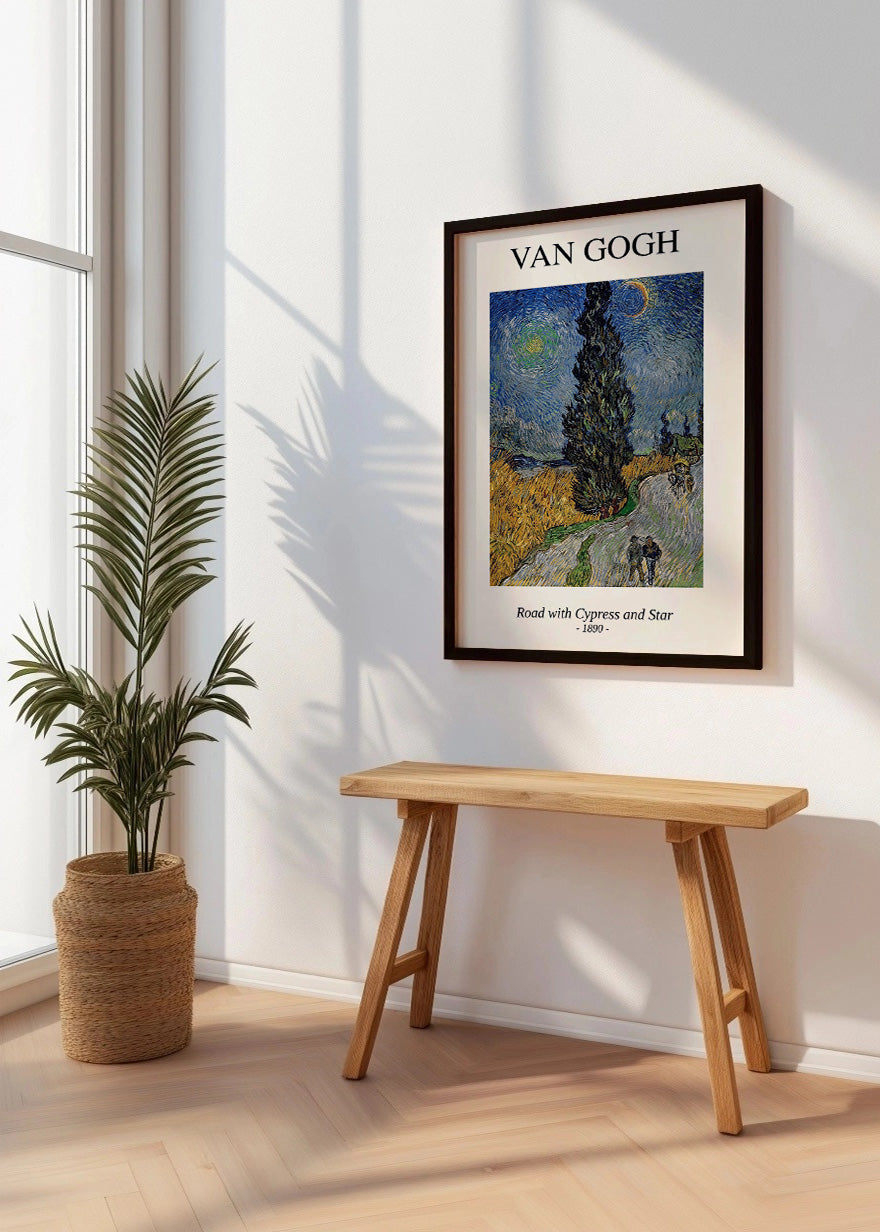 Cuadro Road with Cypress and Star (Van Gogh)