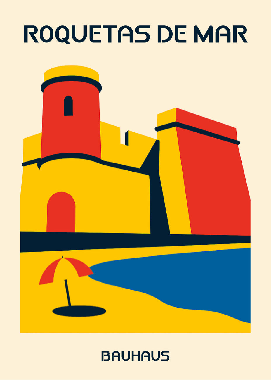 Cuadro Roquetas de Mar Poster Bauhaus