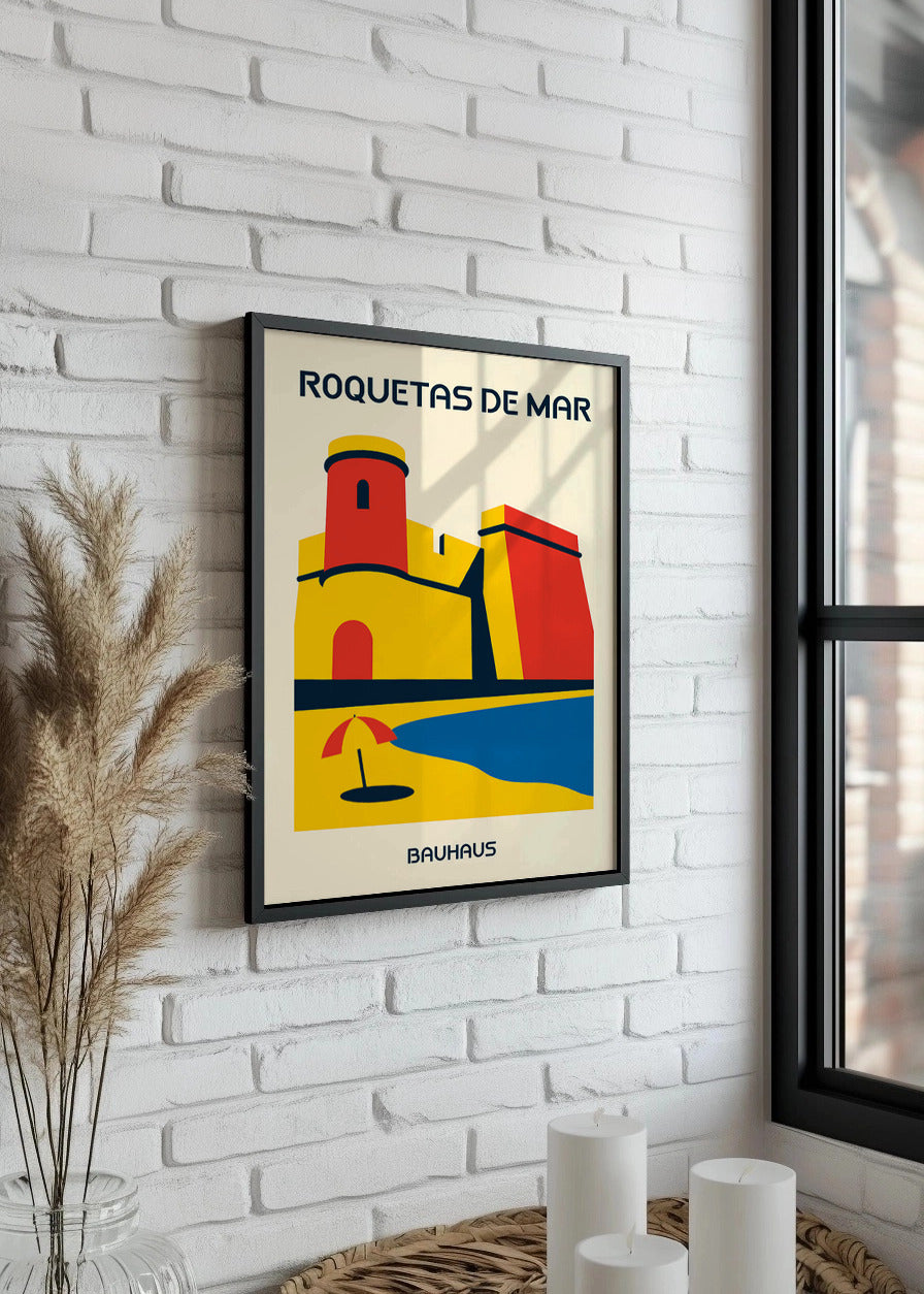 Cuadro Roquetas de Mar Poster Bauhaus