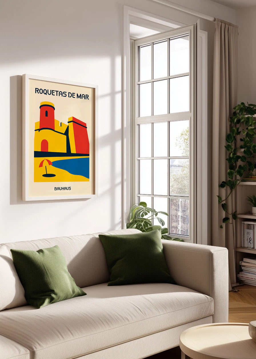 Cuadro Roquetas de Mar Poster Bauhaus
